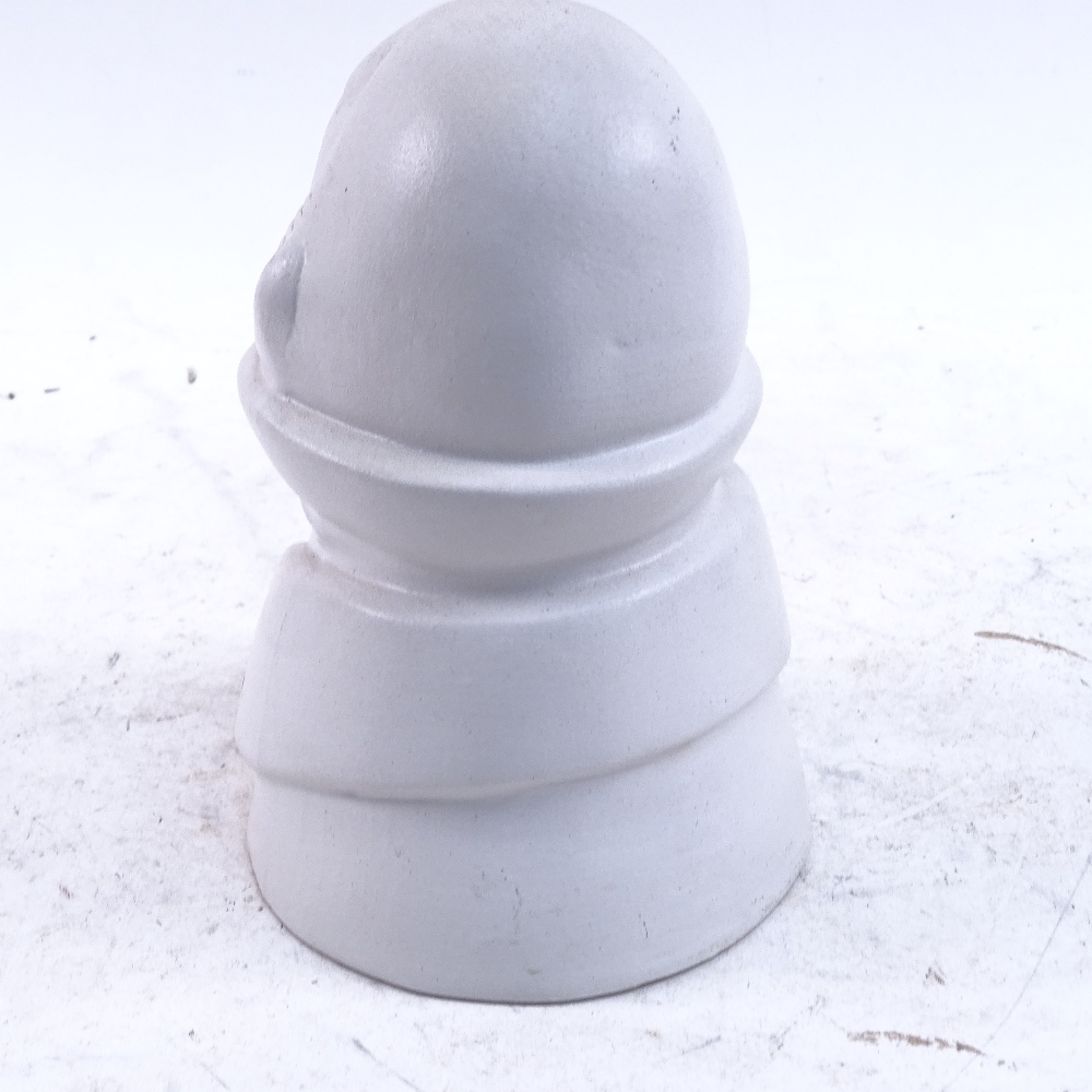 PIAZ X BUCCI - a Mid-Century Italian white ceramic pottery bust of a man, incised signature inside - Image 3 of 3