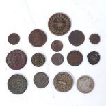 Various coins, including Roman Ancient, Italian, Turkish, Indian etc