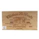 6 bottle of 2004 Chateau La Pointe Pomerol Bordeaux red wine, in original sealed wood case