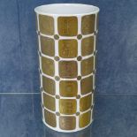 BJORN WIINBLAD FOR ROSENTHAL - a modernist Quatre Couleurs Studio Linie vase, cylindrical form