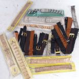 A box of new leather and other watch straps