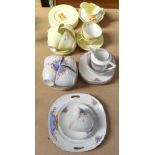 1930s Paragon tea set with floral decoration, and a Continental tea set