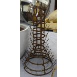 A French wrought-iron bottle drying rack