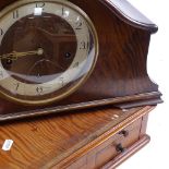 A watchmaker's table-top chest of drawers, with various buffing, polishing and grinding attachments,