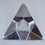 Y ZORITEHAK FOR VAL SAINT LAMBERT - a Vintage Beligian Crystal glass obelisk sculpture, folded