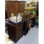 A reproduction mahogany hi-fi cabinet, complete with Goodmans synthesizer, amplifier, and a CD