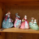 Royal Doulton Lady Charmian, and 4 other Doulton figures