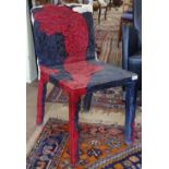 A Casamania & Horm Stone Roses Remember Me Chair, custom made from the Stone Roses T-shirts and