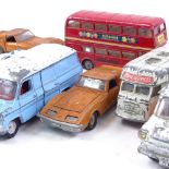 Various Vintage diecast and other toy cars and vehicles, including Dinky, Corgi, Lesney etc