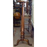 A Victorian mahogany jardiniere stand on tripod legs, W33cm, H134cm