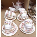 Colclough "Wayside" tea set for 6 people, including teapot