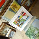 A large quantity of various oils, watercolours, prints etc