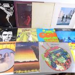 Various vinyl LPs and records, including Pink Floyd, Genesis, Pearl etc