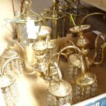A collection of various hanging light fittings and chandeliers (7)