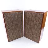 A pair of Vintage Leak Mini Sandwich loud speaker 15OHM speakers, speaker height 47cm