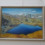 Patrick Terence McQuillin (1913 - 1976), 3 oils on board, mountain scenes and skyscapes, signed with