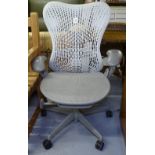 A Herman Miller ergonomic swivel desk chair, with moulded maker's marks