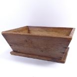 A 19th century pine bread bin, length 46cm