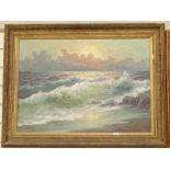 Grossi, early 20th century oil on canvas, seascape, signed and dated 1911, 50cm x 70cm, framed