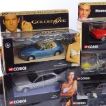 Collection of James Bond 007 Corgi diecast vehicles, including some from the Definitive Bond