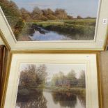 David Smith, 2 coloured prints, river scenes, signed in pencil, framed (2)