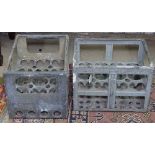 A pair of galvanised steel bottle crates, by H&G Simonds Brewers