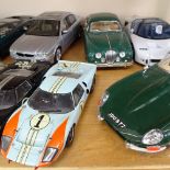 Various toy model cars, including Maisto, Barrago etc