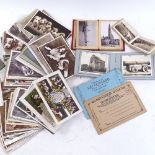 Various Vintage postcards, including First War and local Sussex scenes