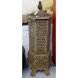 An Antique pierced cast-iron station room heater (no fittings)