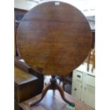 A George II mahogany tilt-top table on tripod base, W80cm