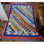 A patchwork wall hanging, 195cm x 136cm
