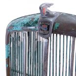 A Vintage Morris Eight Classic Car radiator grill, height 70cm