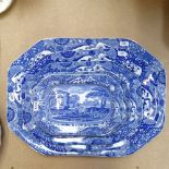 A set of 6 Spode Italian pattern serving plates, largest 43cm