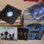 Various vinyl LPs and records, including Flex, U2 etc (2 boxes)