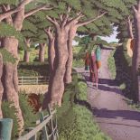 Simon Palmer, colour screen print, the sisters went their separate ways, signed in pencil, from an
