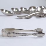 A set of 6 George V silver rat tail pattern soup spoons, by Atkin Brothers, hallmarks Sheffield