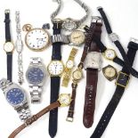 Various wristwatches, including Omega Seamaster Cosmic 2000 for spares and repairs Lot sold as