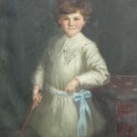 Gilbert Baldry (1876 - 1928), large oil on canvas, full length portrait of William Fairrie, signed