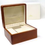 An Omega watch box and outer case Very good original condition, a few creases to outer case but no