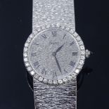 PIAGET - a Vintage lady's 18ct white gold diamond mechanical wristwatch, ref. 926 A 6, circa