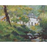 Robert Brindley RSMA, 1 pastel and 1 oil on board, rural scenes, 7.5" x 9.5", artist's labels verso,