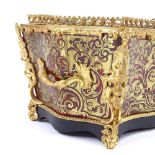 An ornate French Boulle marquetry jardiniere/planter, brass and tortoiseshell marquetry inlaid
