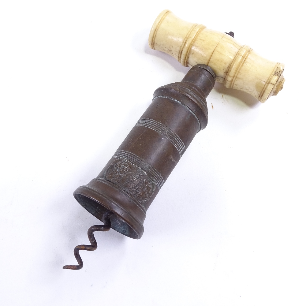 A patent Victorian ivory-handled corkscrew - Image 2 of 3