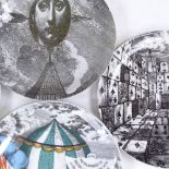 Piero Fornasetti, 5 transfer printed ceramic plates, 26cm diameter