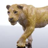 Austrian cold painted bronze figure of a lioness, no maker's marks, length 12cm Very good condition,