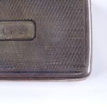 A William IV rectangular silver snuffbox, engine turned decoration with gilt interior, by