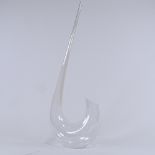 A Riedel clear glass swan decanter, height 60cm Perfect condition