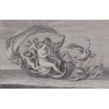 F Bartolozzi (1728 - 1815), engraving and etching, Acis and Galatea, published 1787, image 8" x