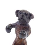 Franz Bergman, cold painted bronze Bulldog wearing boxing gloves, impressed marks on the base,