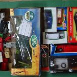 Various diecast toy cars and lorries, and a radio-controlled Land Rover